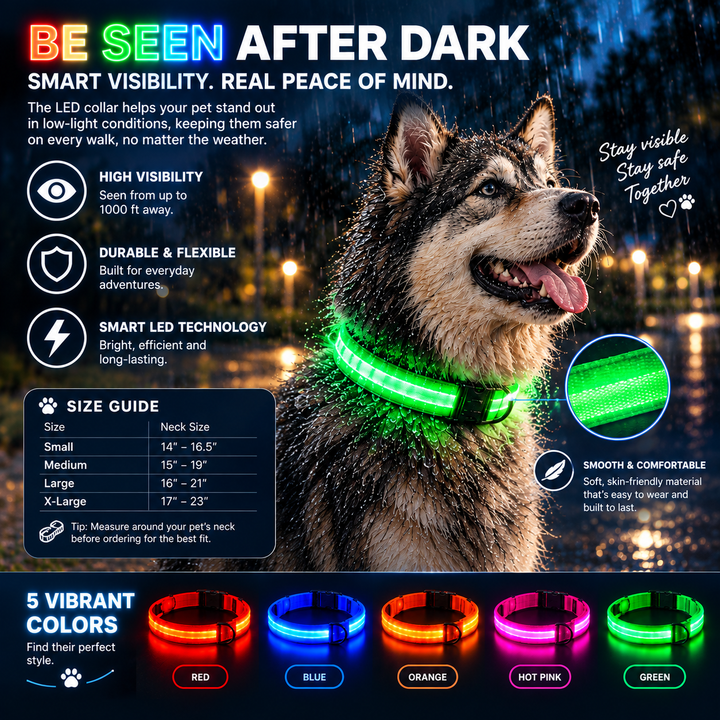 LED Pet Safety Collar