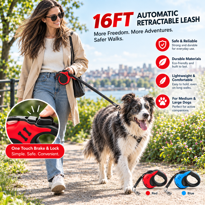 16FT Automatic Retractable Dog Leash