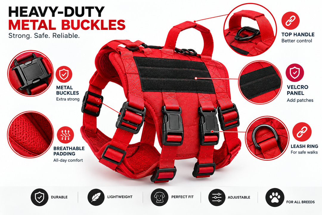 Tactical Dog Harness Vest with Handle