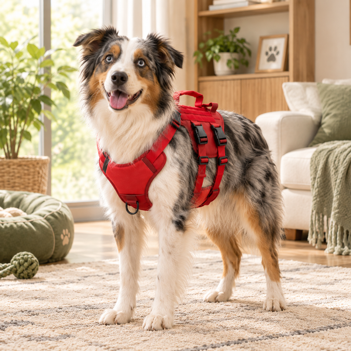 🐕 Tactical No Pull Reflective Dog Harness with Dual Handles